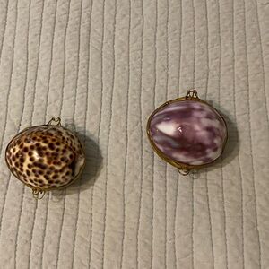 Two Shell Boxes w/ Brass Clasp & Closures alternative *holiday* gift 🎁